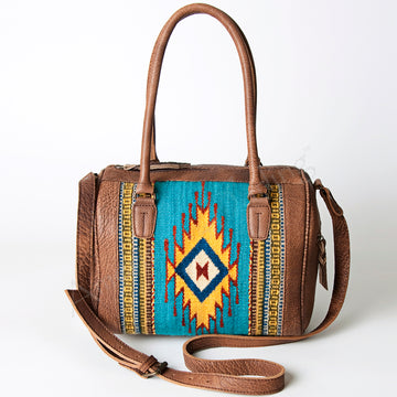 American Darling Duffel Saddle Blanket Genuine Leather Women Bag Western Handbag Purse | Duffle